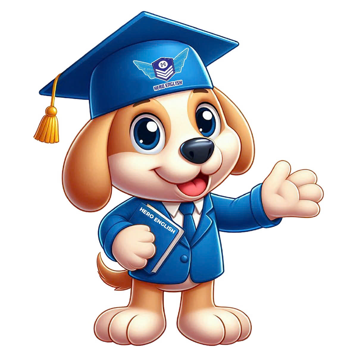 Chú chó Hero trong trang phục tốt nghiệp